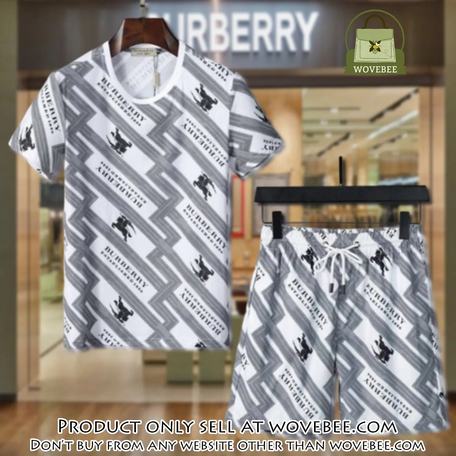 Burberry combo unisex tshirt & short limited luxury outfit cts1037 wvb0318606